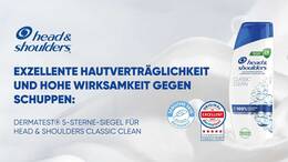 Dermatest® 5-Sterne-Siegel für Head & Shoulders Classic Clean