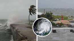 Bereits vor dem eigentlichen Landfall war Hurrikan „Melissa“ auf Jamaika spürbar.(Collage) 