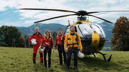 Die „Bergretter“-Stars Robert Lohr, Luise Bähr, Markus Brandl und Sebastian Ströbel.