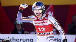Ski alpin: Emma Aicher jubelt in St. Moritz.