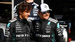 Valtteri Bottas (rechts) und Mercedes-Youngster Kimi Antonelli.