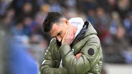 KSC-Trainer Christian Eichner beim Spiel gegen den SC Paderborn.