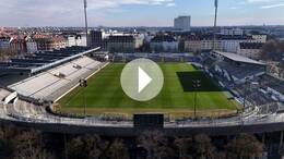 Das Grünwalder Stadion liegt mitten in München.