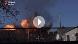 Drohnen-Horror in der Ukraine – gewaltige Explosion