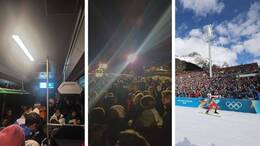 Langes Warten, auch Stunden nach Ende des Rennens: Biathlon-Fans auf dem Weg zu den Olympischen Bewerben im Südtiroler Antholz mussten sich nicht nur am Wochenende gedulden. 