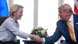 Sie vereinbarten im vergangenen Sommer den Zolldeal: EU-Kommissionspräsidentin Ursula von der Leyen und US-Präsident Donald Trump. (Archivbild)